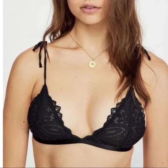 Free People Other - NWT Free People Mila Tie Strap Lace Bralette